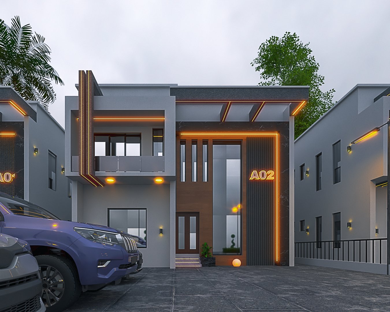Ivory, architectural visualisation of House 002